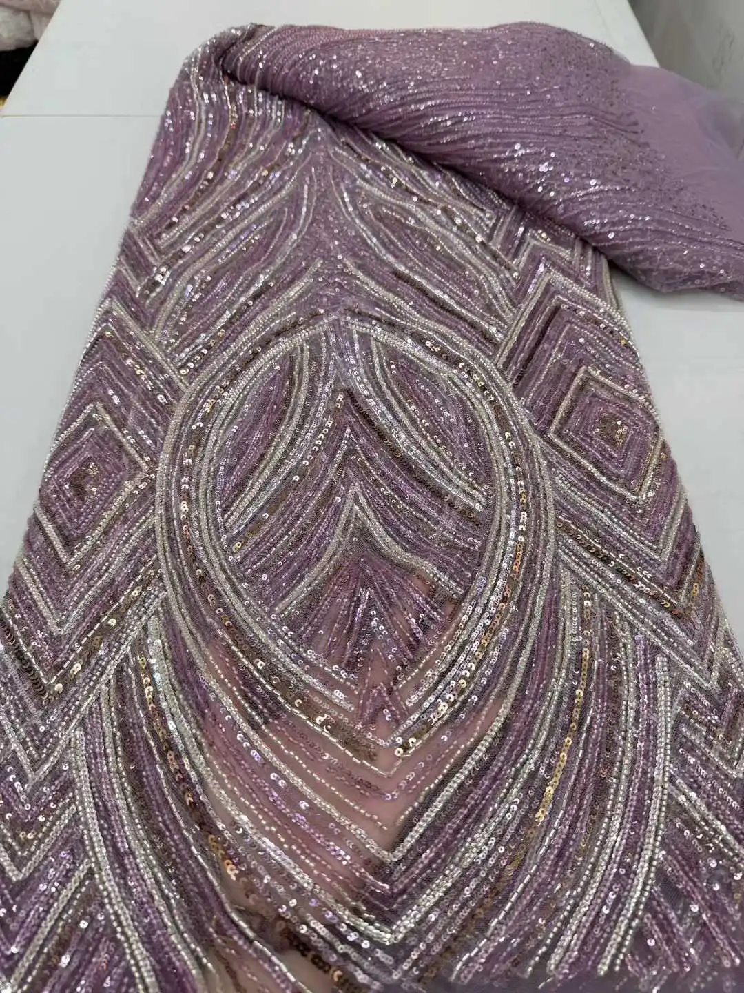 Nieuwste kralen Afrikaanse kant 2025, hoge kwaliteit pailletten, Nigeriaanse Franse tule stof, borduurwerk voor damesjurken