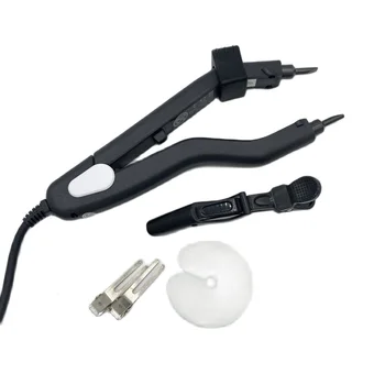 L601 qualidade preto calor cabelo conector temperatura controlável ferro de calor kit ferramentas extensão do cabelo