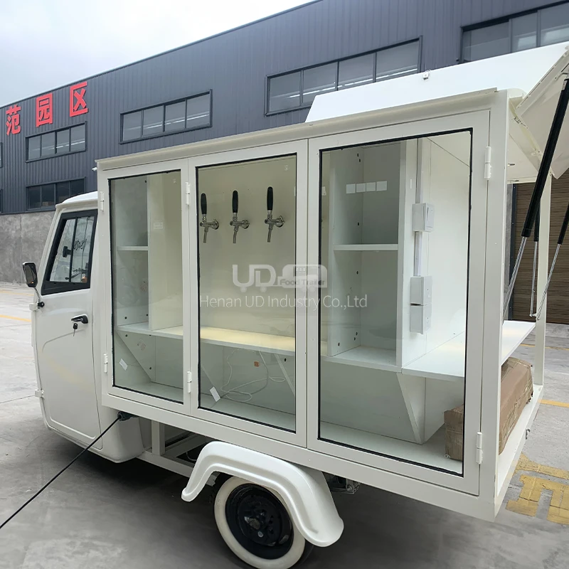 المحمول البيرة بار شاحنة غذاء كهربائية عربة تقديم الطعام الآيس كريم دراجة ثلاثية العجلات بياجيو الغذاء شاحنة توك توك المعيار الأسترالي للبيع