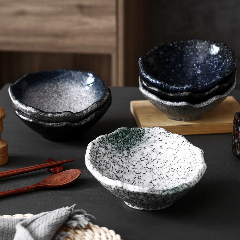 

Japanese-style ceramic special-shaped bowl diagonal salad fruit bowl commercial hotel tableware dim sum vegetable bowl