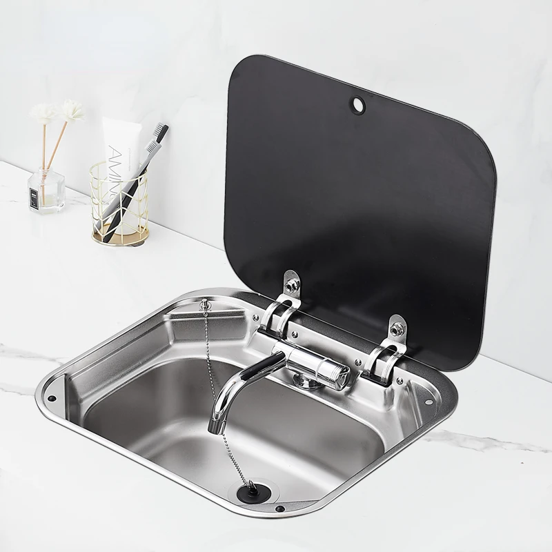 

Rv Sink Kitchen Vegetable Basin Foldable Faucet Car Folding Flip Basin Household Invisible Wash Basin