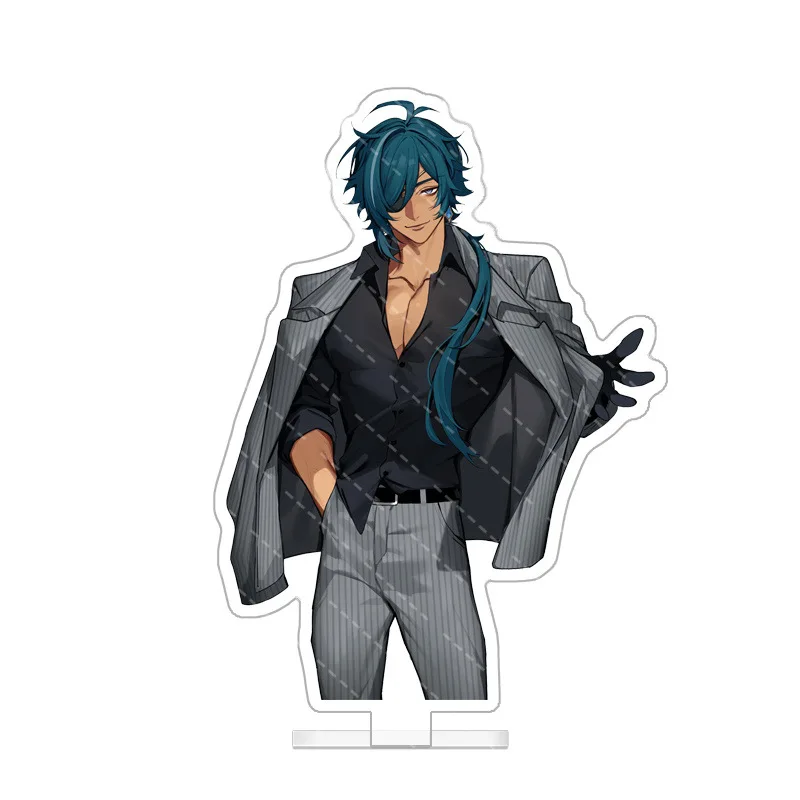 Game Impact Tartaglia Kamisato Ayato Diluc Exquisite Standing Plaque Gift Model Palte Doll Desk Decor