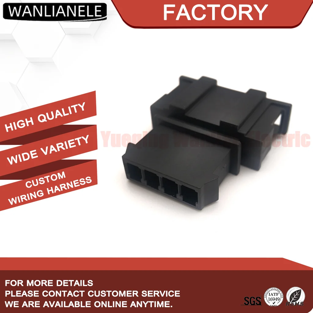 50 Sets 4D0972704 4 Pin Flat Contact Connector Repair Wire Fit VW Audi Skoda Seat Tail Light Sunroof Speaker Plug Pigtail
