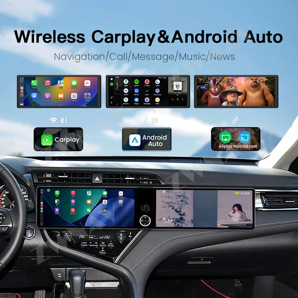 Android 13 CarPlay Car Radio 24.6 inch Touch Screen For Toyota Camry 2016-2019 GPS Navigation Multimedia Player Head Unit Auto