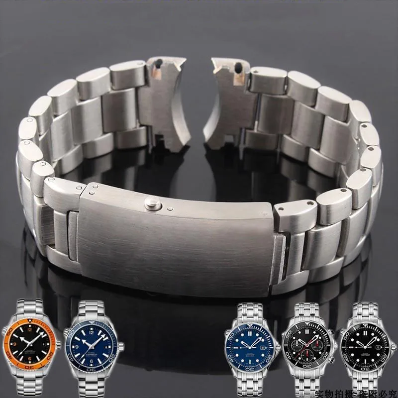 

Watch Band Stainless Steel Strap for Omega 007 Seamaster Planet Ocean 300m Sportss watchband Accessories 18mm 20mm 22mm