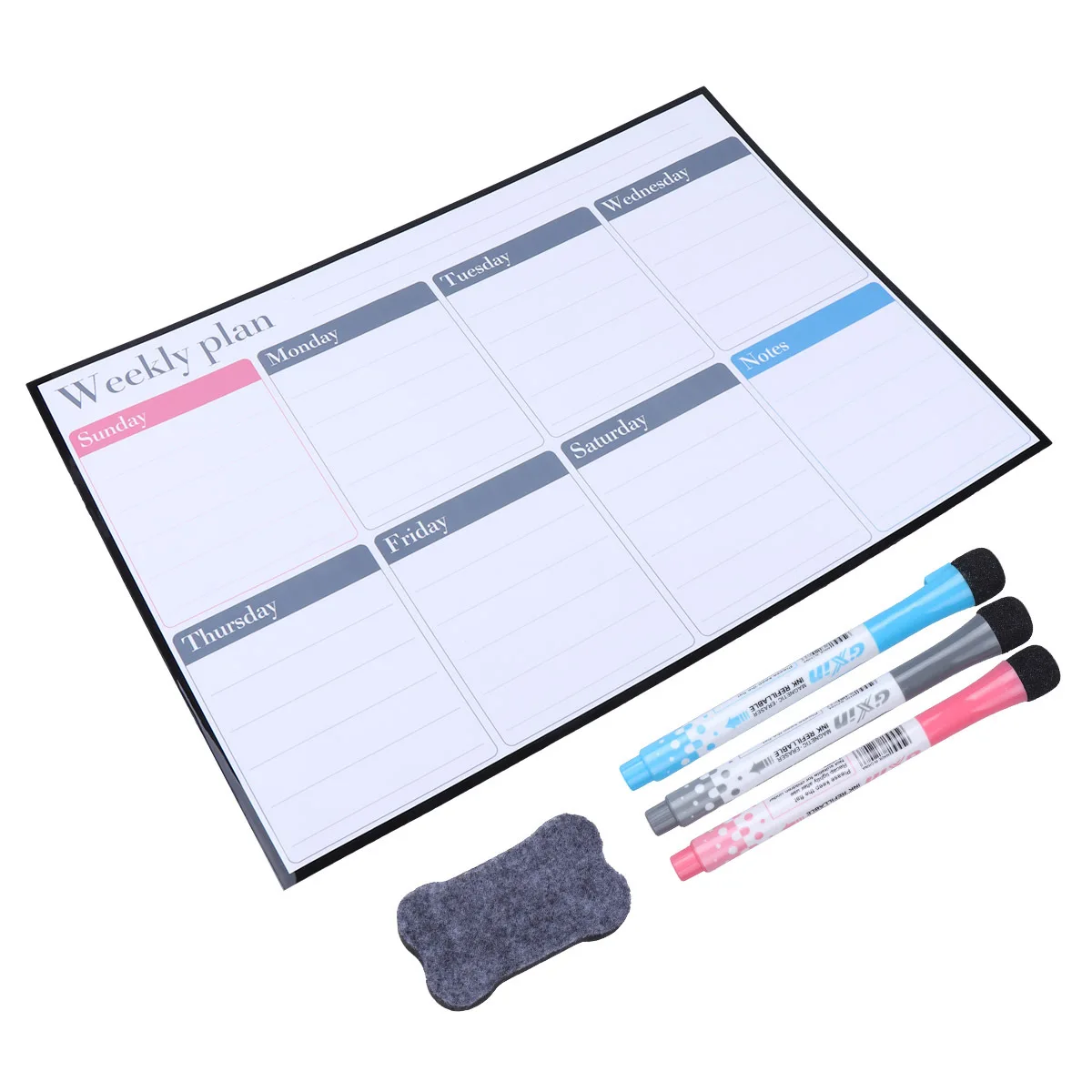 

1 set 40X30Cm Weekly Plan Whiteboard Pet Flexible Magnetic Board For Refrigerator Dry Erase Memo Pad Calendar Organizer Sticky
