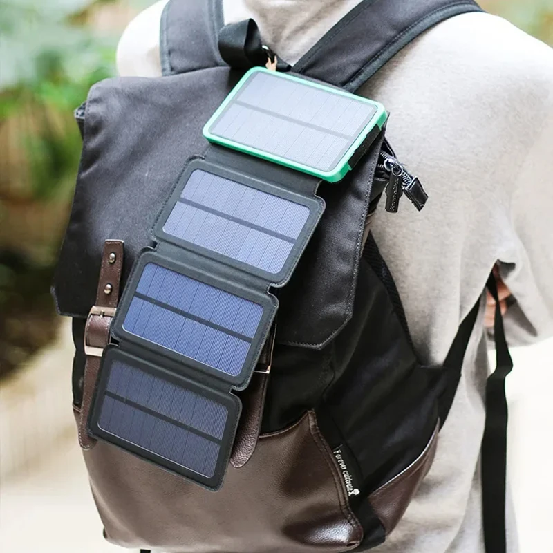 

50000mAh Waterproof Solar Powerbank Outdoor Camping Portable Folding Solar Panels USB Output Device Sun Power For iPhone