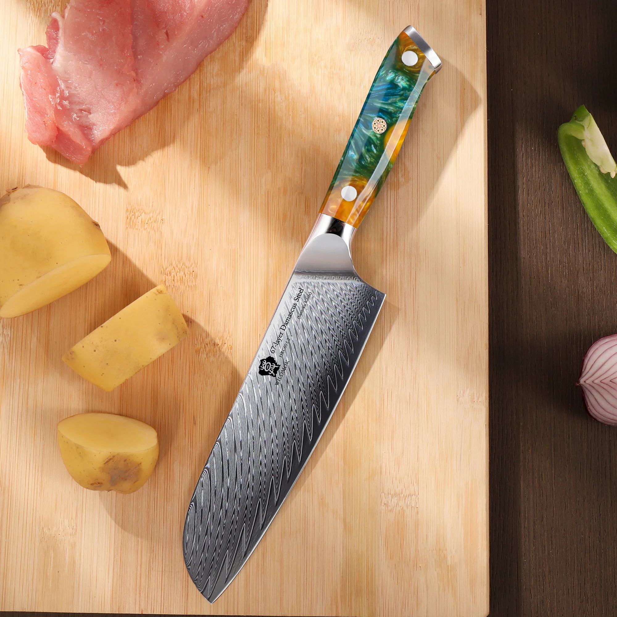 WILDMOK Santoku Knife, 7