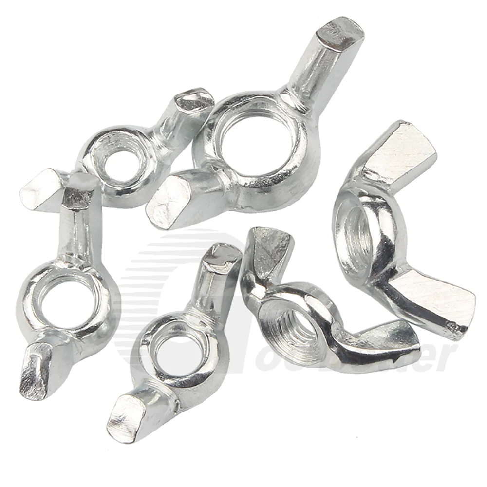 

Wing Nuts UK Standard BSW 1/2 1/4 3/8 3/16 5/16 Inch Galvanized Steel Hand Tighten Locking Nut