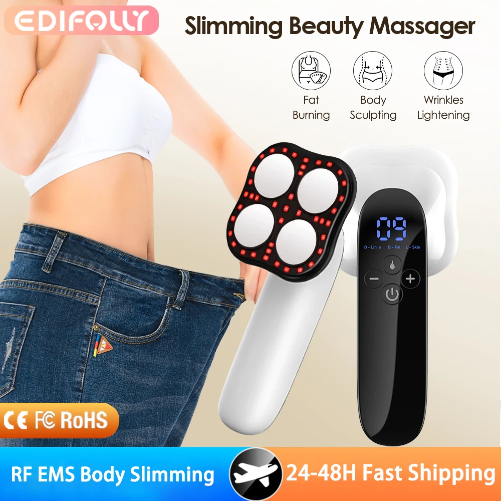 جهاز العناية بالوجه يعمل بموجات الراديو تردد EMS الوجه الجسم التخسيس مدلك الدهون الموقد آلة كلفاني الأشعة تحت الحمراء بالموجات فوق الصوتية آلة فقدان الوزن