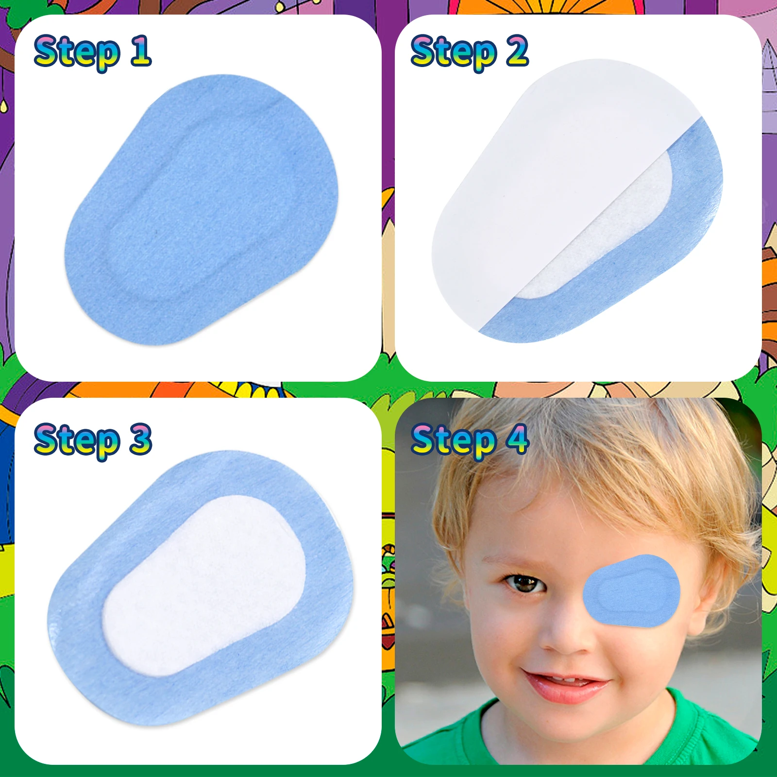 40Pcs /2box Amblyopia Adhesive Eye Patches Disposable Breathable Bandage Amblyopia Protect Eyesight Sterile Patch for Kids/Adult