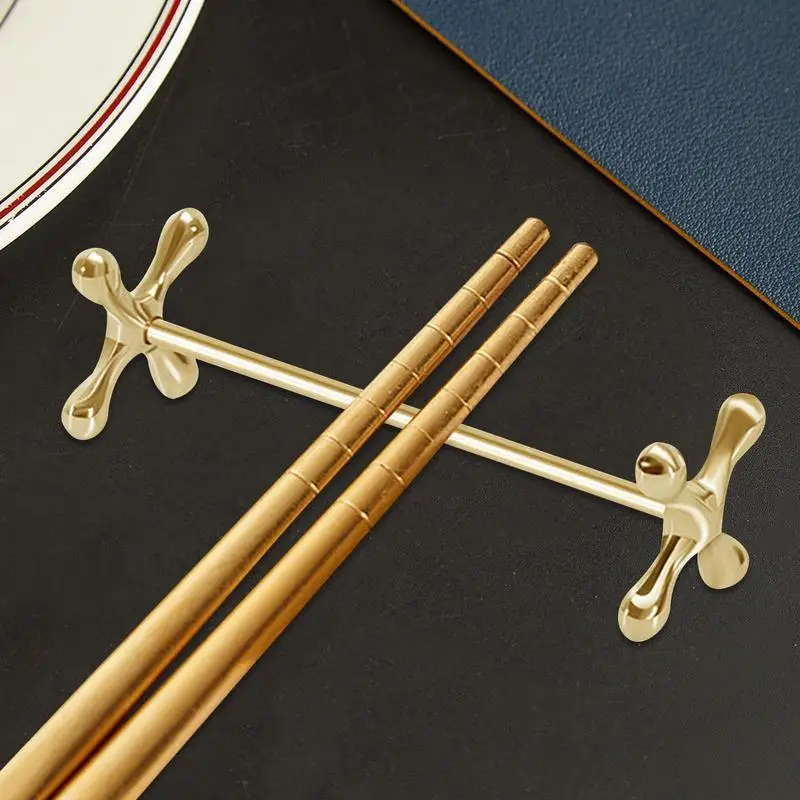 Chopsticks Rest Chopsticks Holder Plum Shape Frame Kitchen Gadget Alloy Material