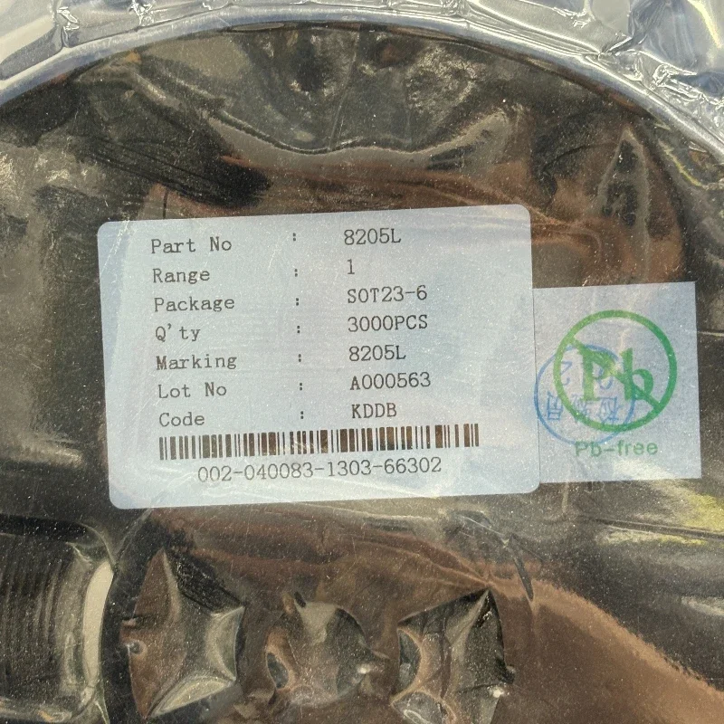 10pcs 8205L N-Channel MOSFET, 20V, 6A, 19mΩ, SOT23-6, Power Management IC