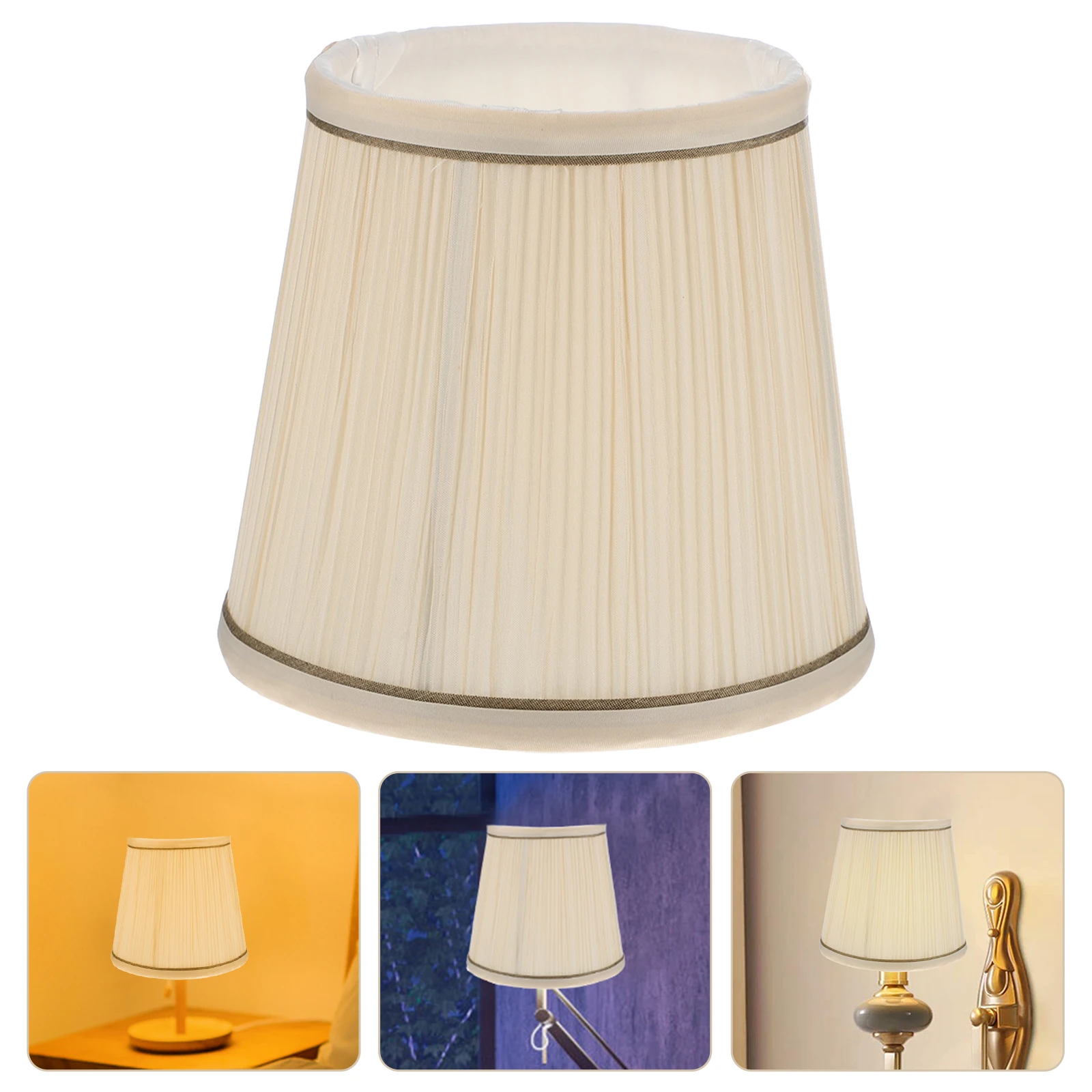 

1Pcs Cloth Lampshade High-Quality Materials Durable Usage Exquisite Design Insect Protection Eye-Comfortable Ceiling Pendant