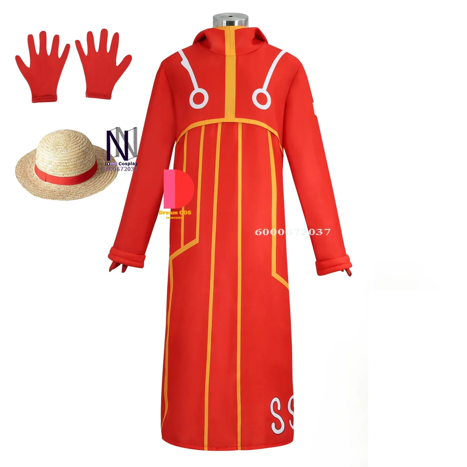 

Anime Egghead Island Costume Monkey Luffy Cosplay Costume for Adult 110-150cm for Kids Hat Outfit Halloween Suit 163 Jacket Coat