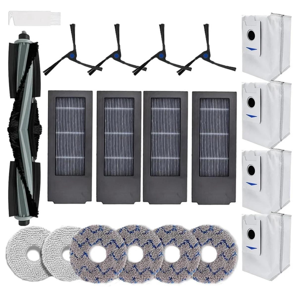 A58E-For Ecovacs Deebot X2 Omni/ X2/ X2 Pro/ DEX86 Vacuum Cleaner Main Side Brush HEPA Filters Mop Cloth Dust Bags