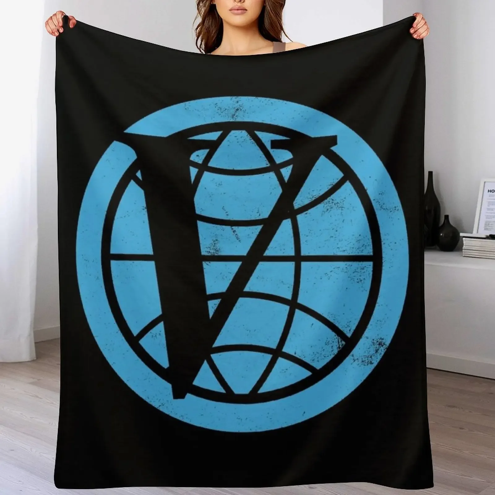 

Venture Industries logo — The Venture Bros. Throw Blanket Custom Decorative Sofas Bed linens Multi-Purpose Blankets