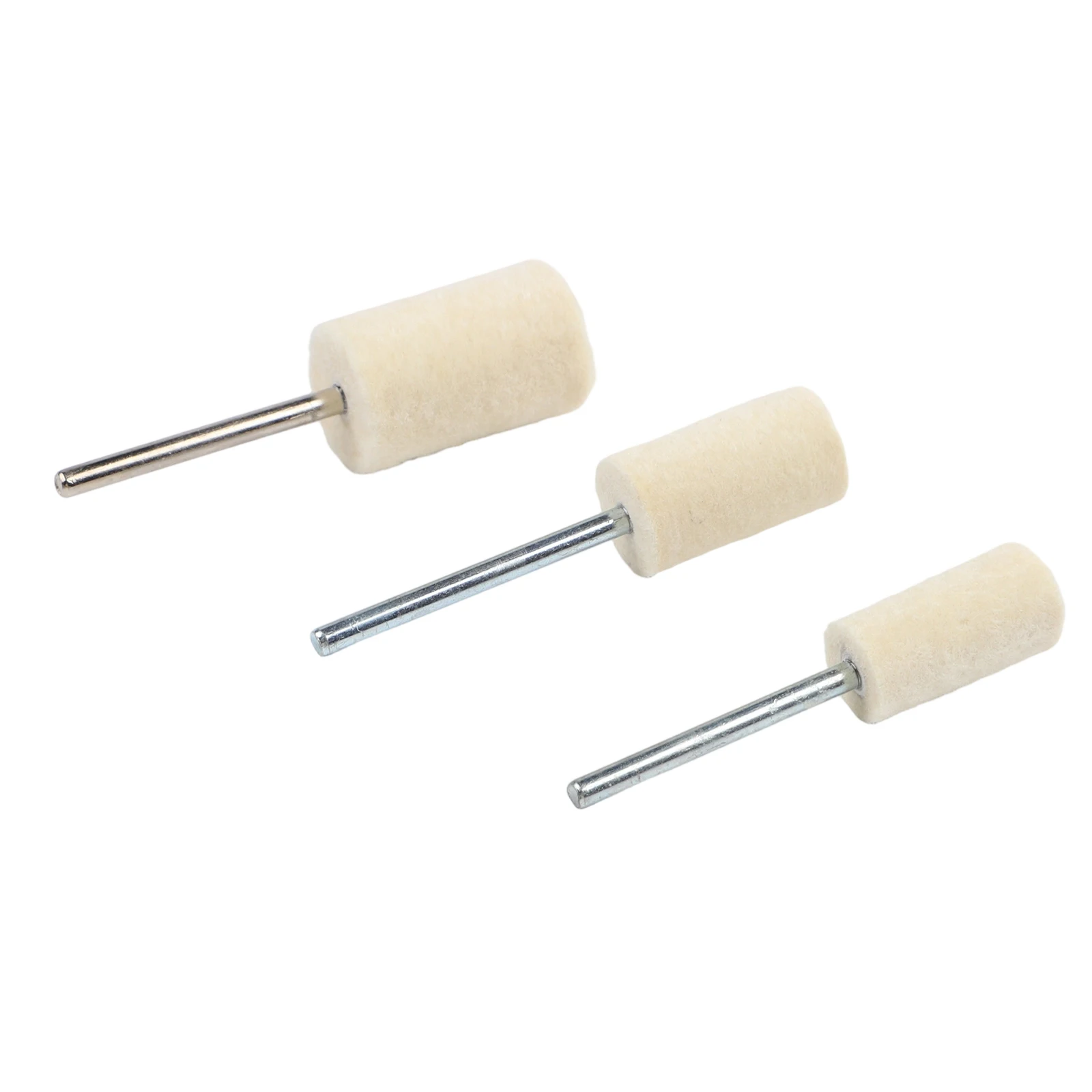 Rotary Tool 12-Piece Wool Polishing Heads Set with 2.35 mm Shank for Polishing Diverse Surfaces Including Metal Glass Jade