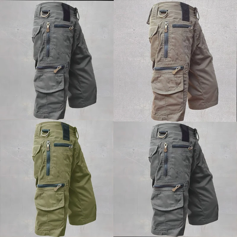 Men Urban Military Tactical Shorts Outdoor Waterproof Wear Resistant Cargo Shorts Quick Dry Multi pocket Plus Size Hiking Pants