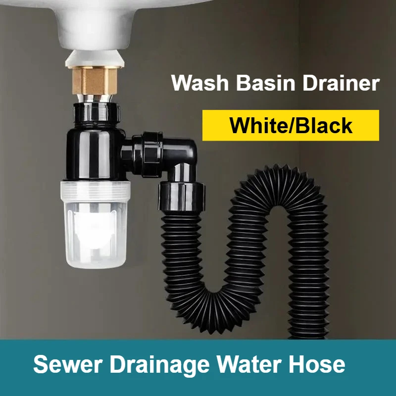 

Телескопический гибкий слив для раковины, противозасоряющийся домашний шланг для раковины, фильтр для дезодоранта, сливная канализационная труба, аксессуары для раковины в ванной комнате