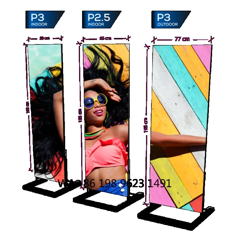 P2 P2.5 P3 Indoor Full Color LED Advertising Poster Screen Digital LED Display Panel For Trade Show Exhibition Commercial Event view 2