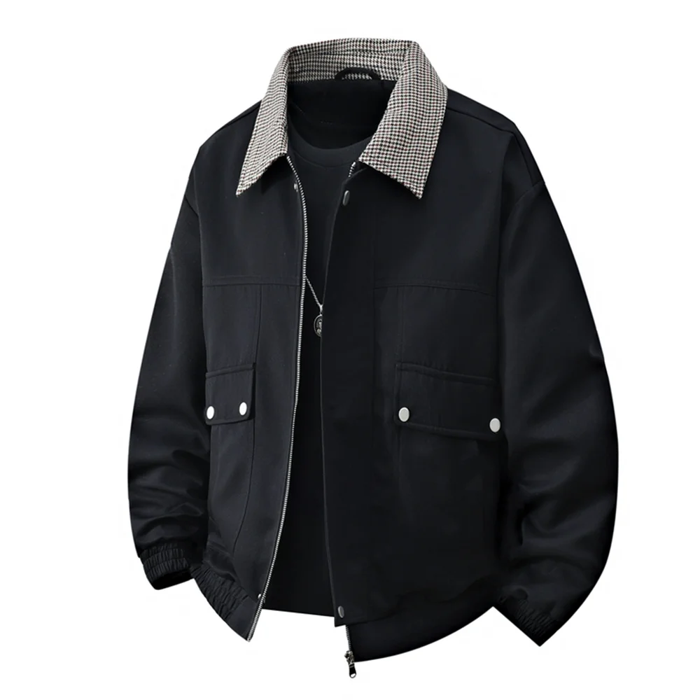 

Новая американская осенняя легкая и роскошная мужская куртка, качественное мужское пальто с лацканами, теплое кожаное пальто в стиле ретро.