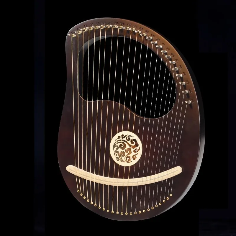 19 String Lyre Harp Professional Miniature Adult Lyre Harps 24 String Ethnic Rosewood Harp Portable Children Stringed Instrument