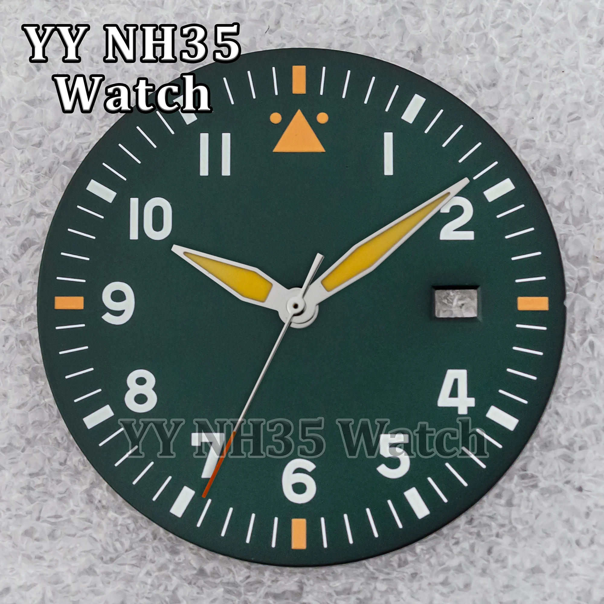 Watch Dial Hands NH35 Dial for Mark XX Watches Watch Accessories Luminous Needles 36mm Watch Face fit NH35 Automatic Movement