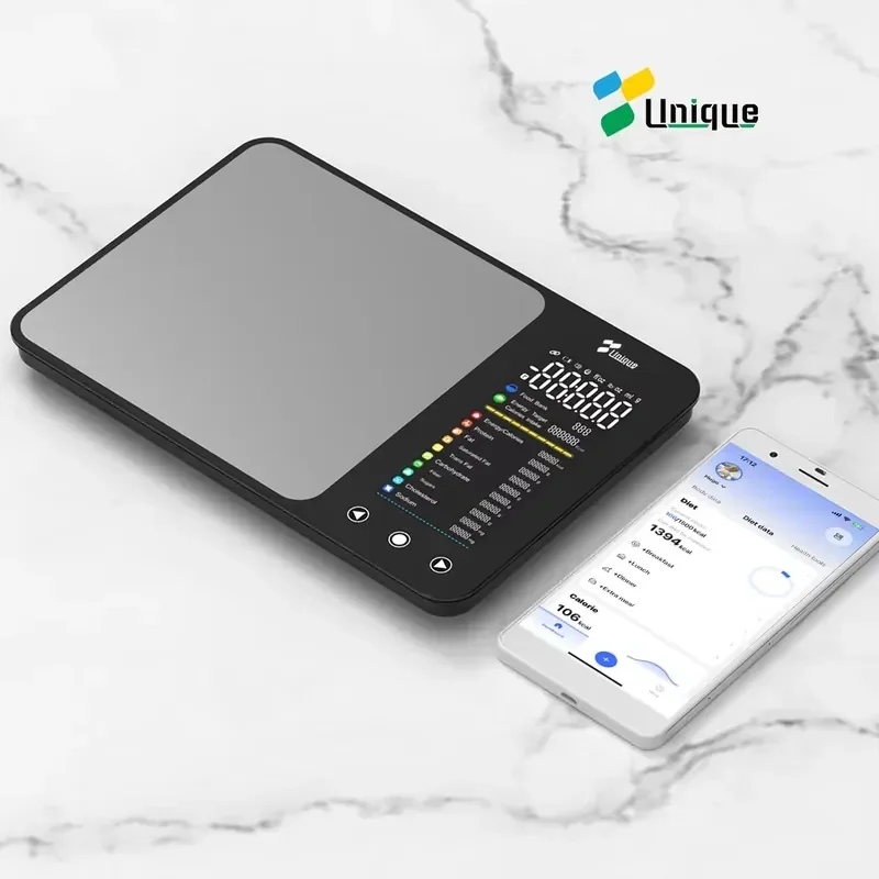 

【CHIMU HOME】Tempered Glass Electronic Kitchen Scale VA Screen Portable Weighing Scale AAA Battery Powered
