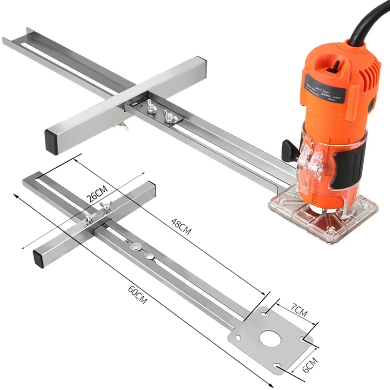 

Bracket for Trimmer Machine Edge Guide Positioning Cutting Board Tool Hole Opener Woodworking Router Circle Milling Groove