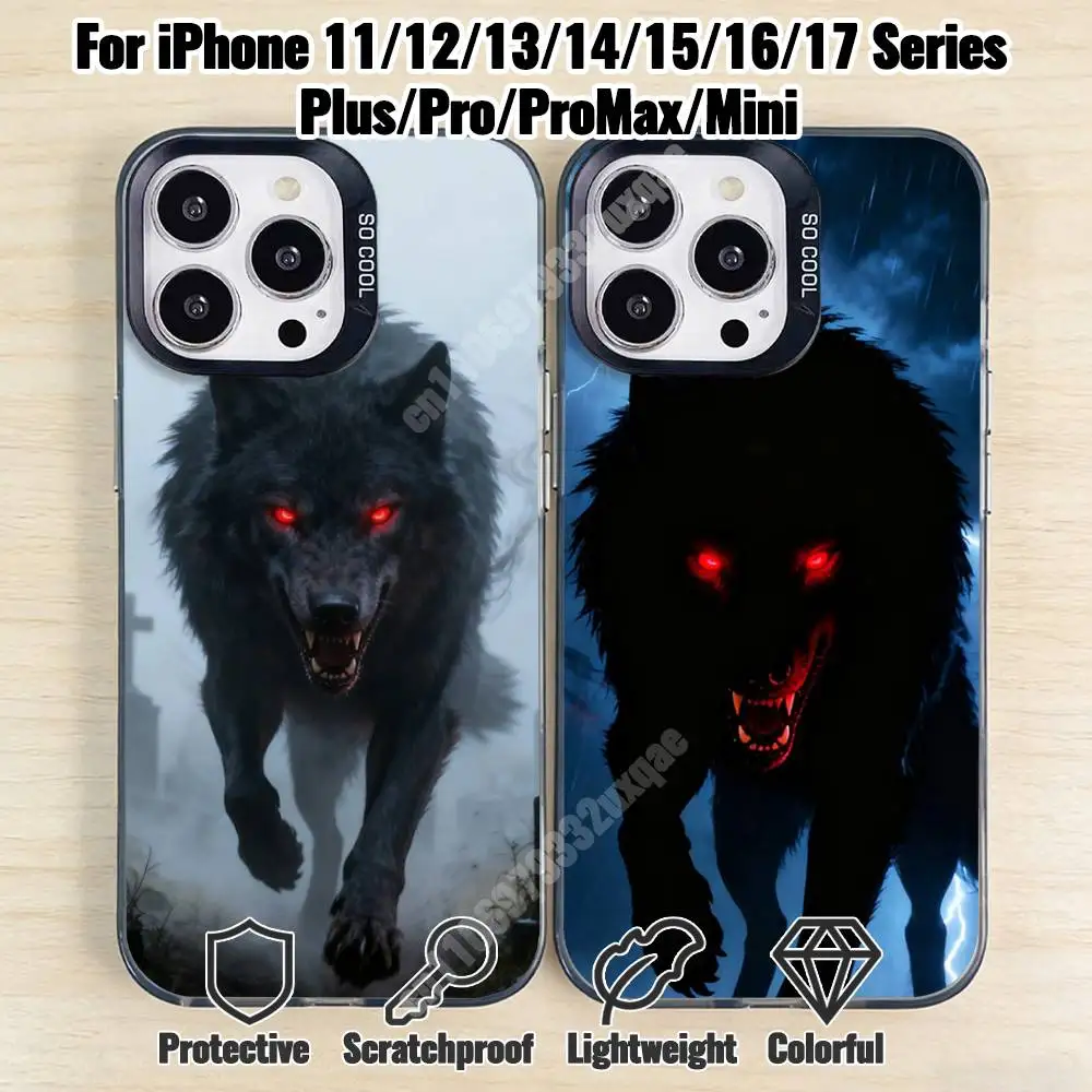 

Aggressive Wild Wolf Lord Phone Case for iPhone 17 16 15 Max Mini 14 13 Pro Plus 12 11 X XS Air IMD Cover