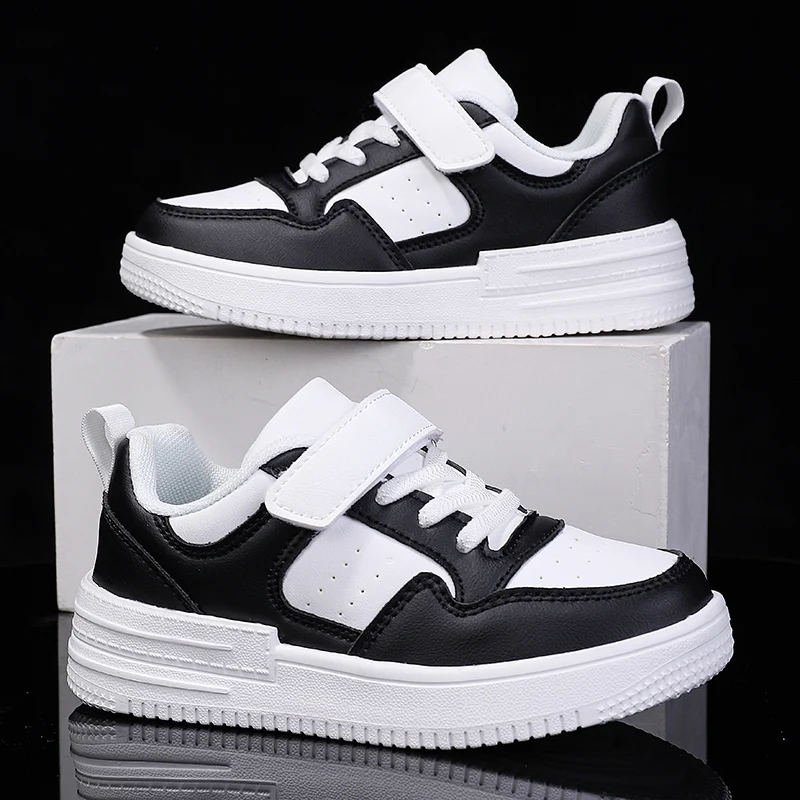 

Boys Girls Sneakers Leather Flat Breatahble Mesh Outdoor Sports Comfortable Tennis Shoes casual board footwear Kids Skate Shoes