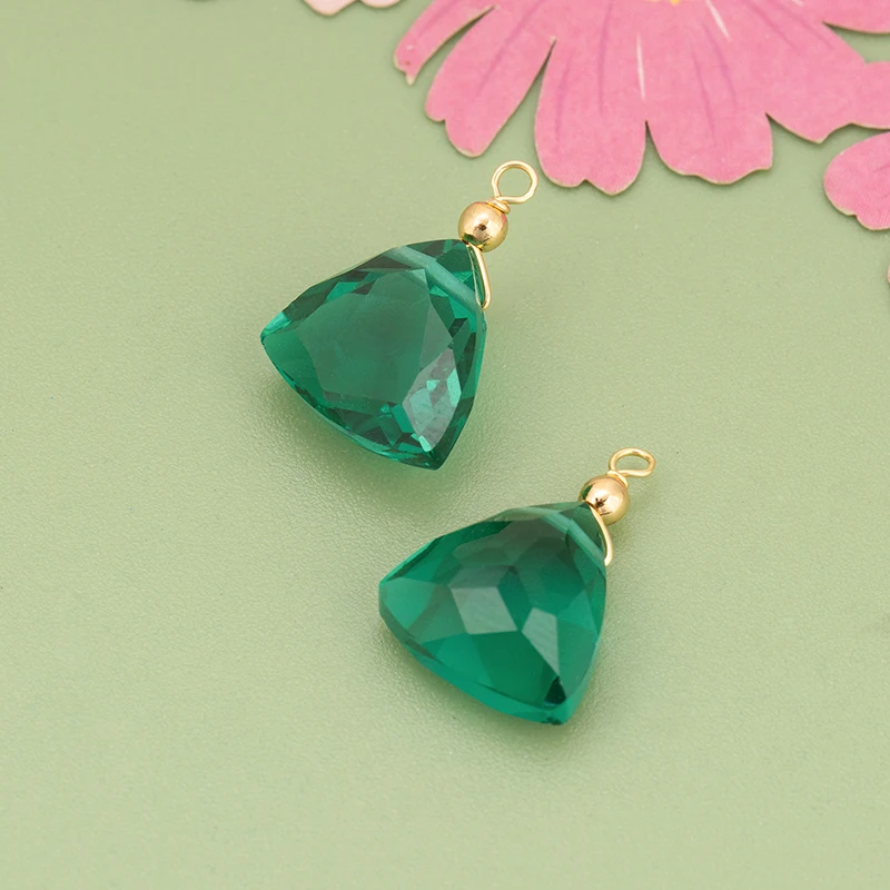 assoonas, 4 Stück/Lot, MH89, Schmuckzubehör, 18k vergoldet, natürlicher Quarzstein, handgefertigt, DIY-Anhänger, Charms, Schmuckherstellung – Detail 7