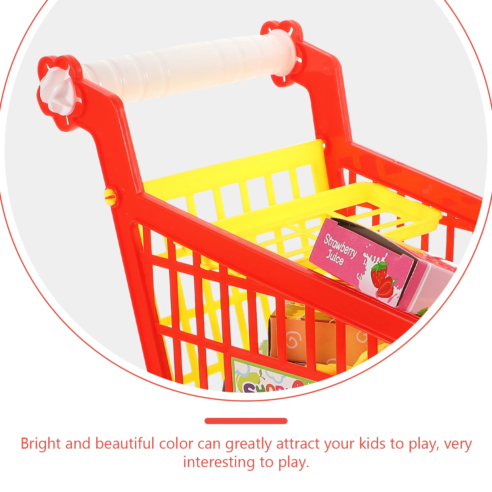 Play House Toy Shopping Trolley Kids for Grocery Cart Plastic Child Supermarket Small Puzzle