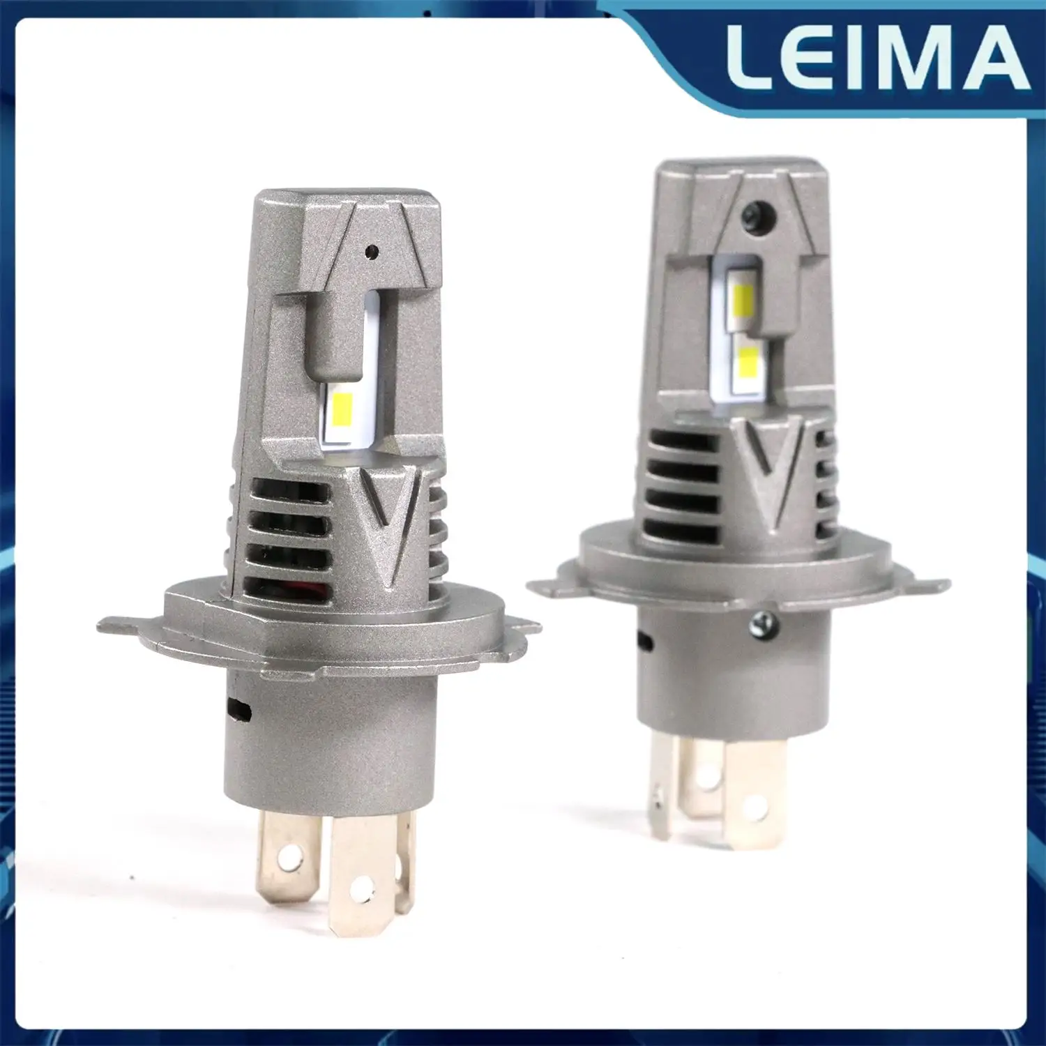 

2Pcs H4 LED Headlight Bulbs 80W 360° Adjustable Beam Motorcycle Light 4PCS LED Chips Motorcycle Bulb Head Light DC12V-24V