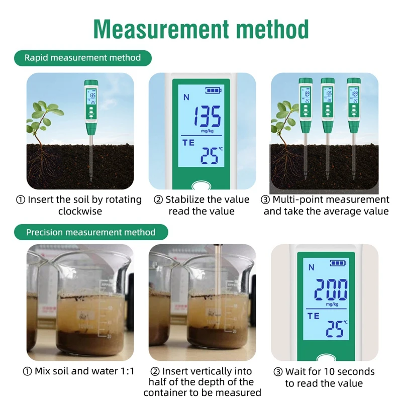 Soil Tester, Fertiliser Tester Analyser For Use In Potting And Planting Farms Gardening