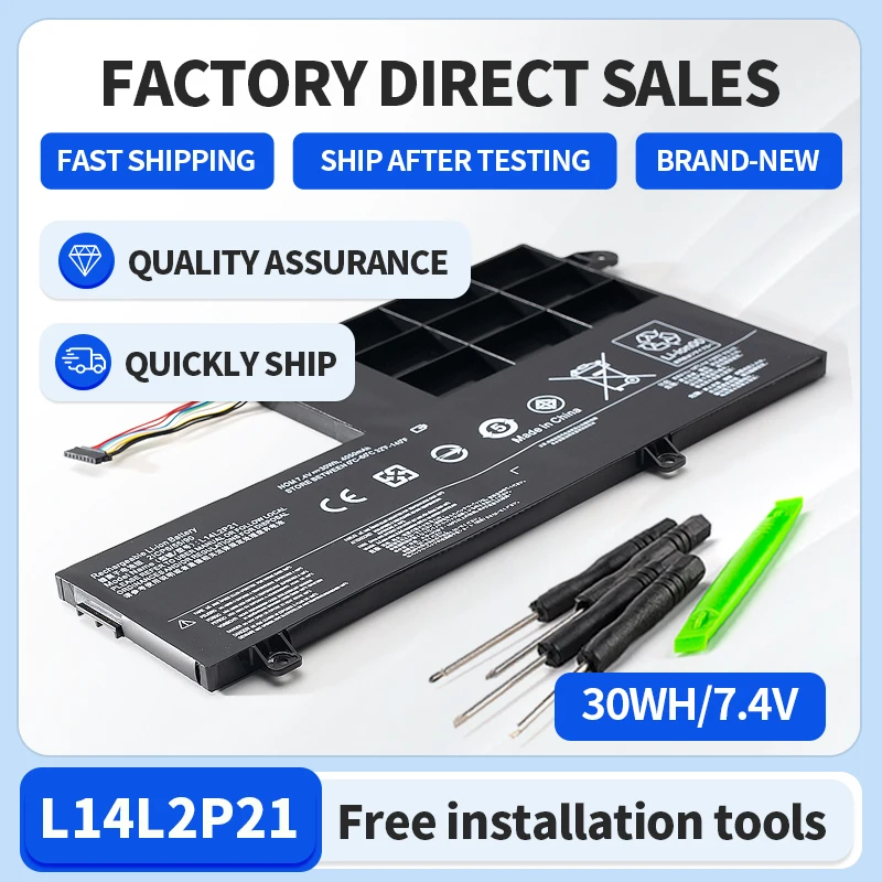 

SOMIL14L2P21 L14M2P21 Laptop Battery For Lenovo IdeaPad Yoga 500-14ISK 300S-14ISK 310S-14IKB 310S-15IKB S41-35/70/75 Series