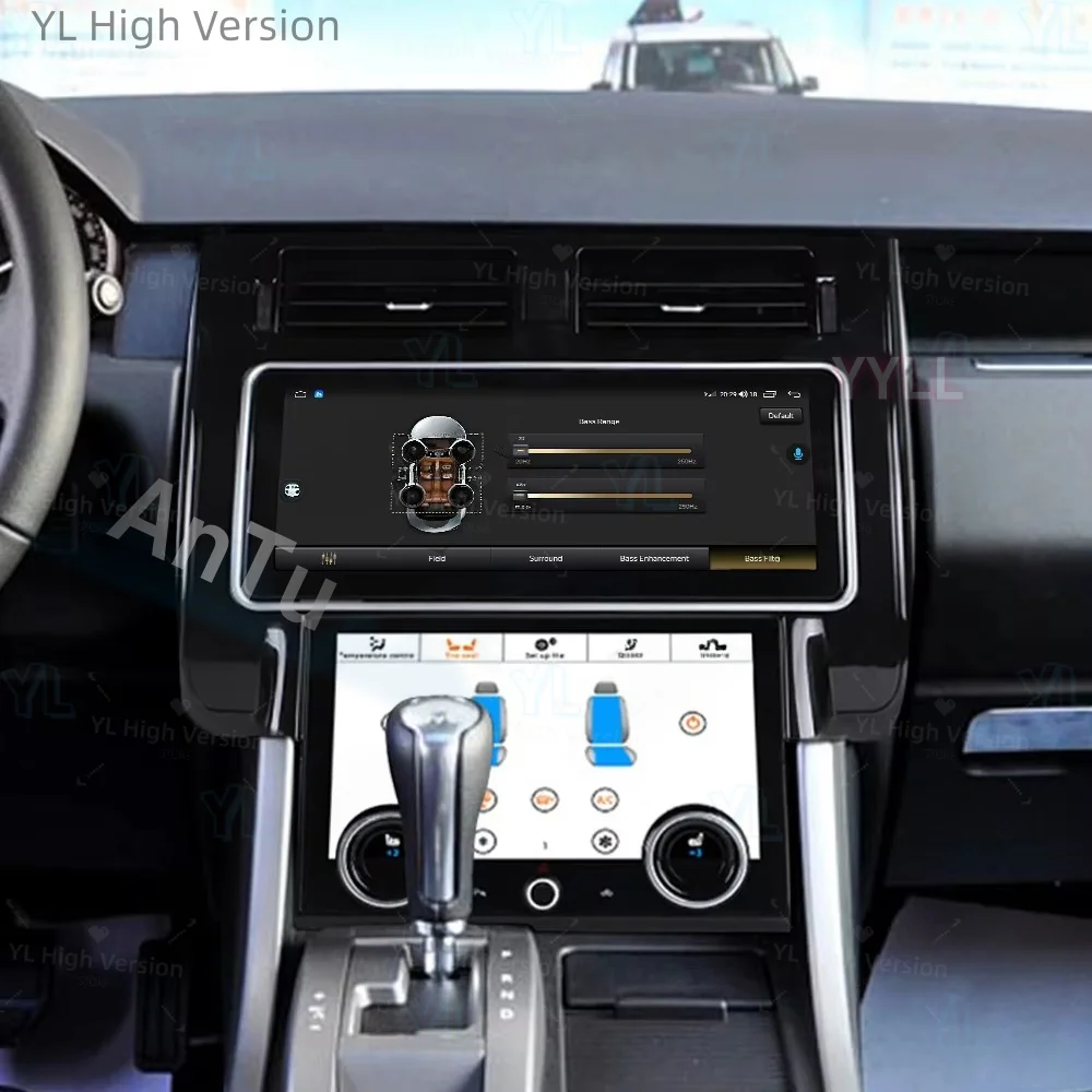 12.3+10.1Inch Android14 For Land Rover Range Rover Sport L322 2005-2009 Navi Stereo Multimedia Player Car Radio Carplay A/C Pane