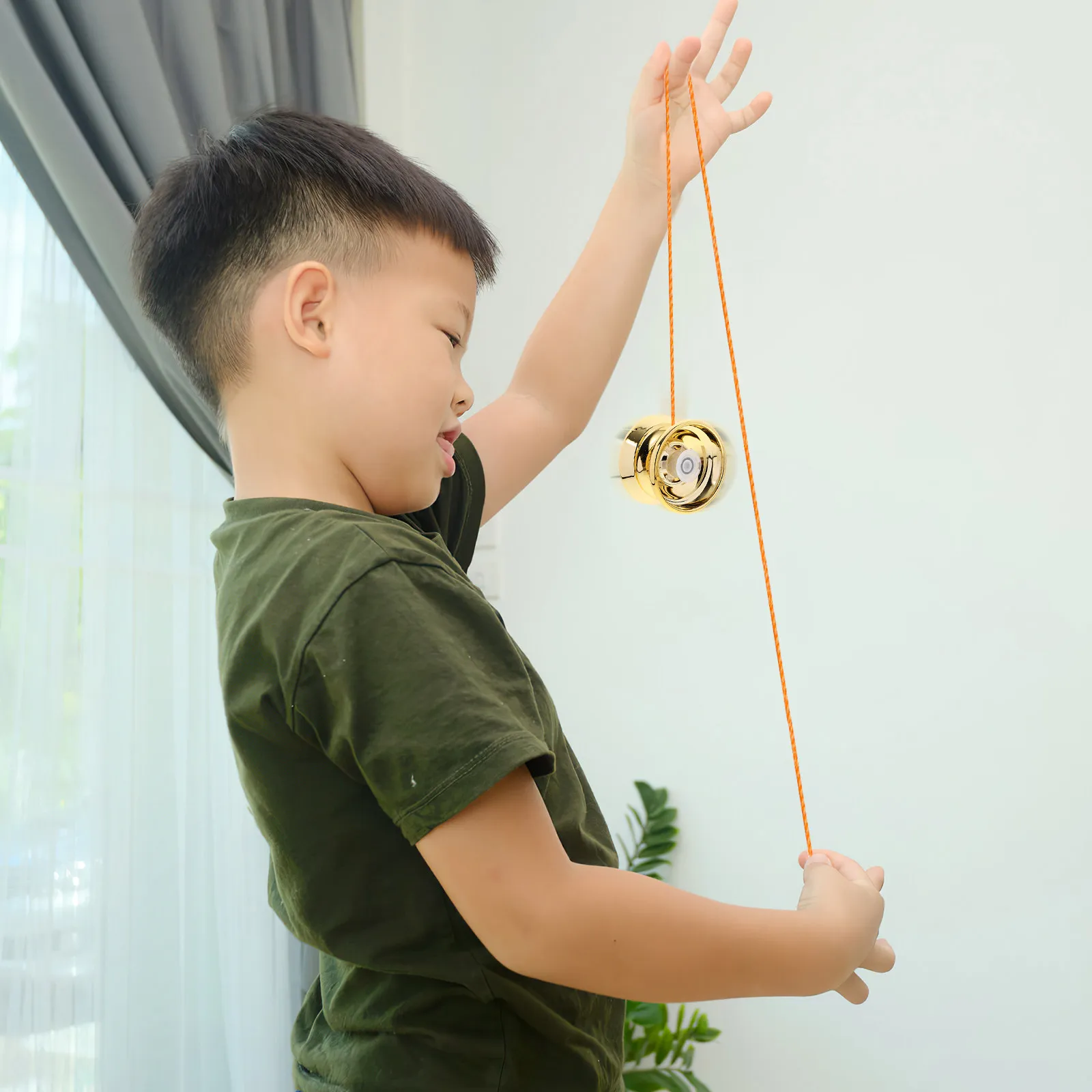 1Set Beginner Yoyo Alloy String Ball Small Size Smooth Surface Exercises Wrist Strength Educational Outdoor Plaything