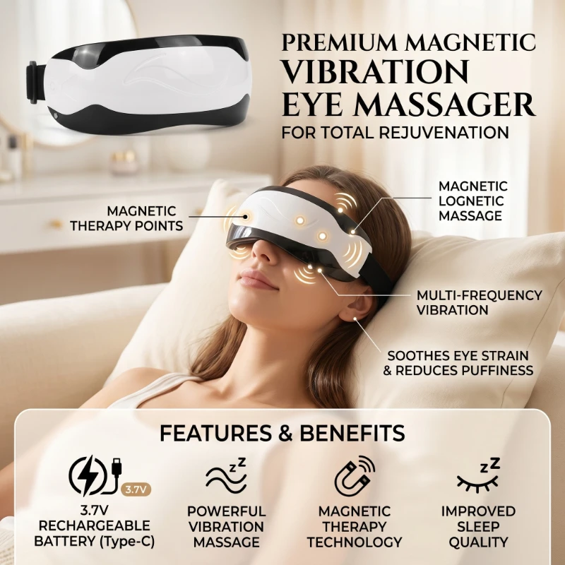 New Portable Electric Eye Care Massager Silicone Eye Massage Machine Equipment Relieves Fatigue and Dryness Steam Atomizer