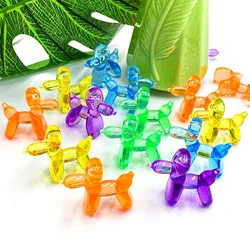 Camal 10pcs Acrylic 35mm Colorful Balloon Dog Cute Toy for Kids Birthday Party Favors Guest Gift School Prizes Goodie Bag Filler
