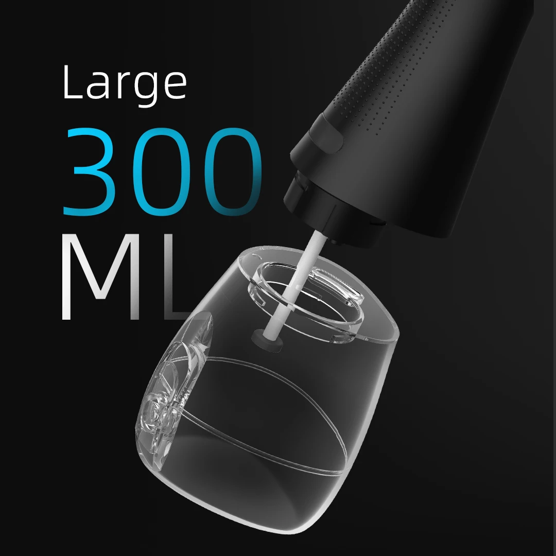 Беспроводная водная зубная нить для зубов - портативный и перезаряжаемый ирригатор для полости рта с резервуаром 260 мл, 4 режима, 4 сменных режима