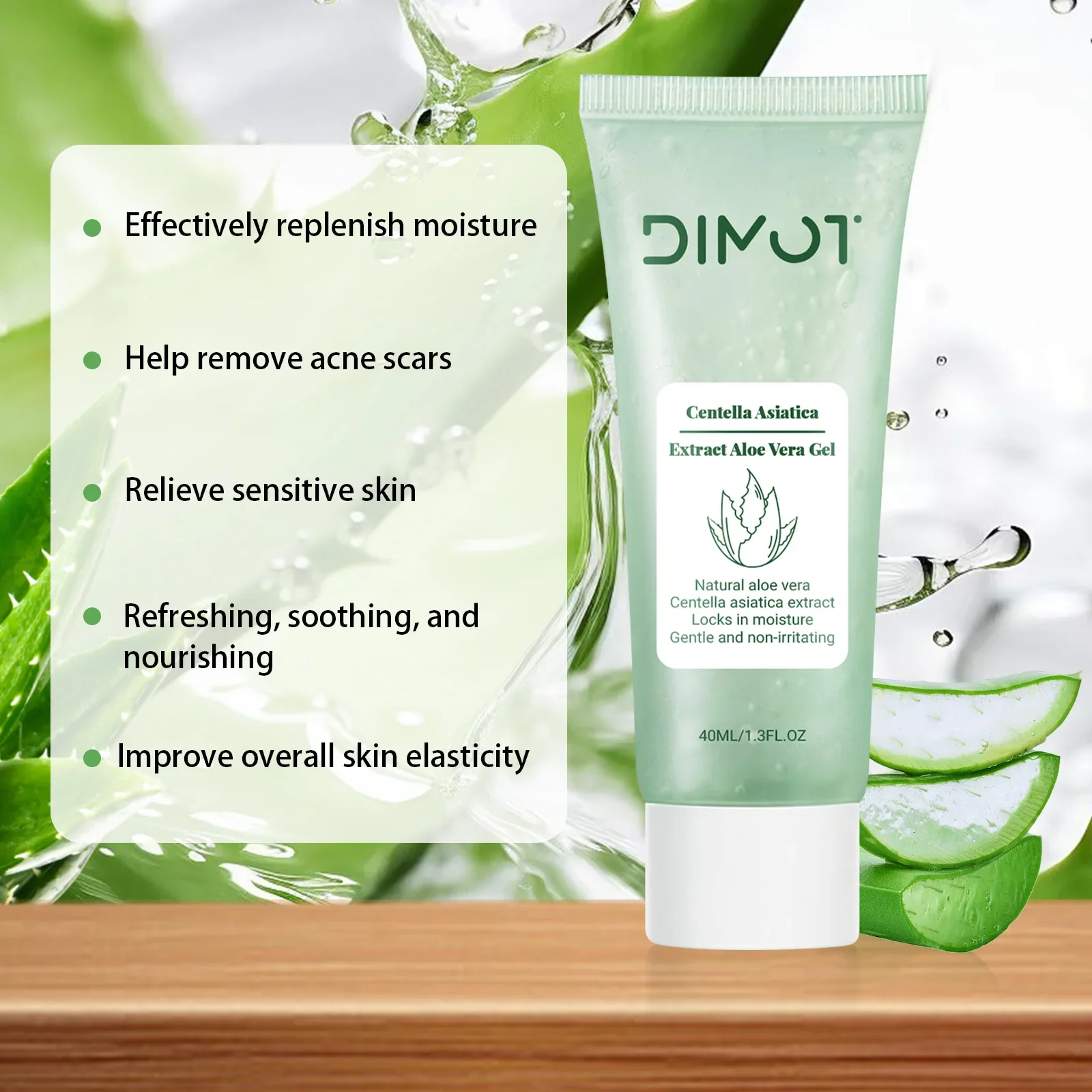 ترطيب الألوة فيرا جل غسل الحرة المغذي العميق الحفاظ على الجلد الألوة فيرا اللثة منعش غير لزجة العناية بالوجه كريم وجه