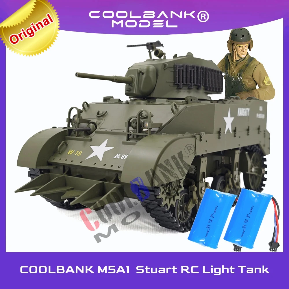 COOLBANK 1:16 szybki zbiornik RC Drift samochody Stuart M5A1 czołg lekki pojazdy wojskowe samochód czołgi bojowe modelowe zabawki hobby