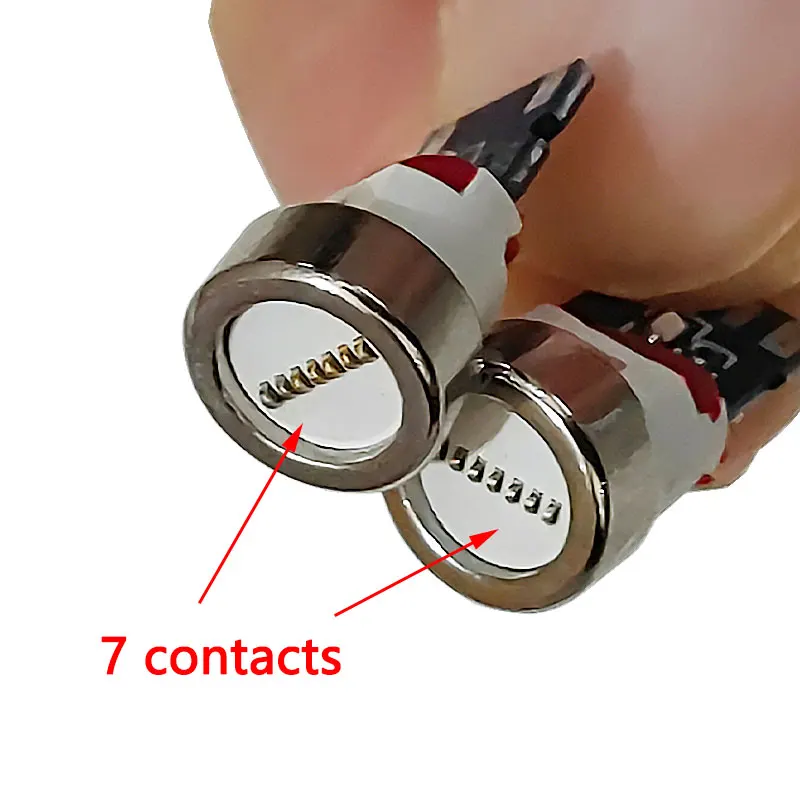 2/5/10Pcs Magnetic Charging Cable Adapter Connector Tips Head Male/Female for Type C Micro USB 3A Fast Charging 7pin Plugs