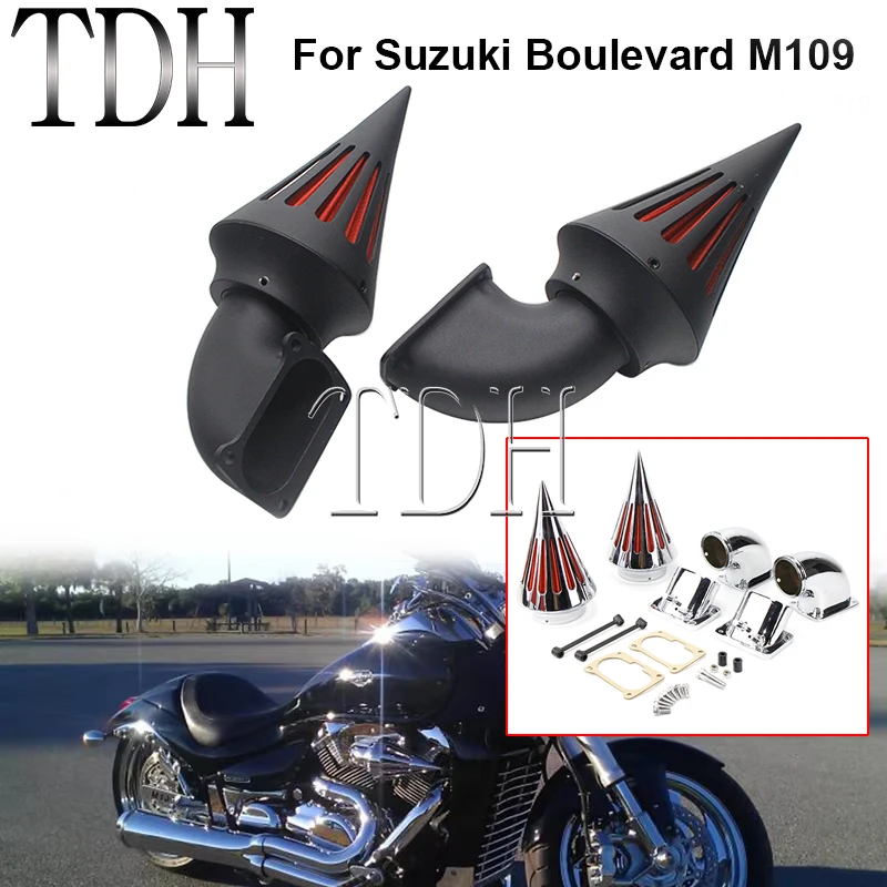 For Suzuki Boulevard M109R M109 R Intruder Intake Filters Cone Spike Dual Air Cleaner Twin Motorcycle Air Filter Replacement Kit
