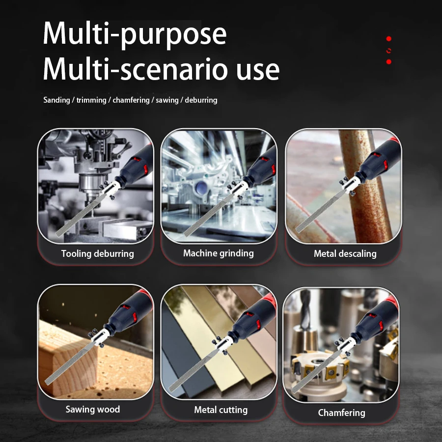 Reciprocating 220V Electric File Machine Steel File Metal Trimming Wood Runner Deburring Sanding Cutting Dual Purpose Grinder