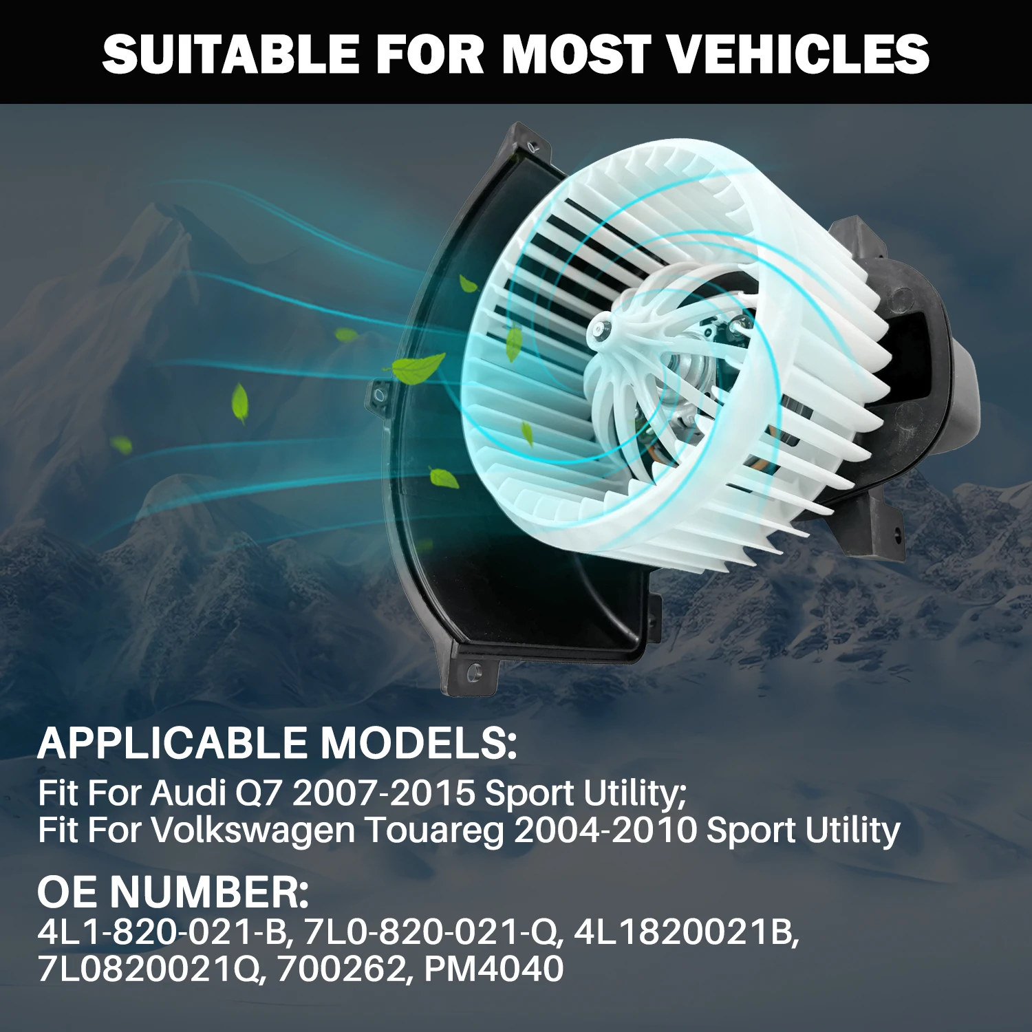 Treeligo تكييف الهواء A/C منفاخ الحرارة مروحة المحرك Prats لفولكس واجن طوارق 3.0 3.6 4.2 5.0 4.9 3.2 لأودي Q7 3.6 3.0 4.2