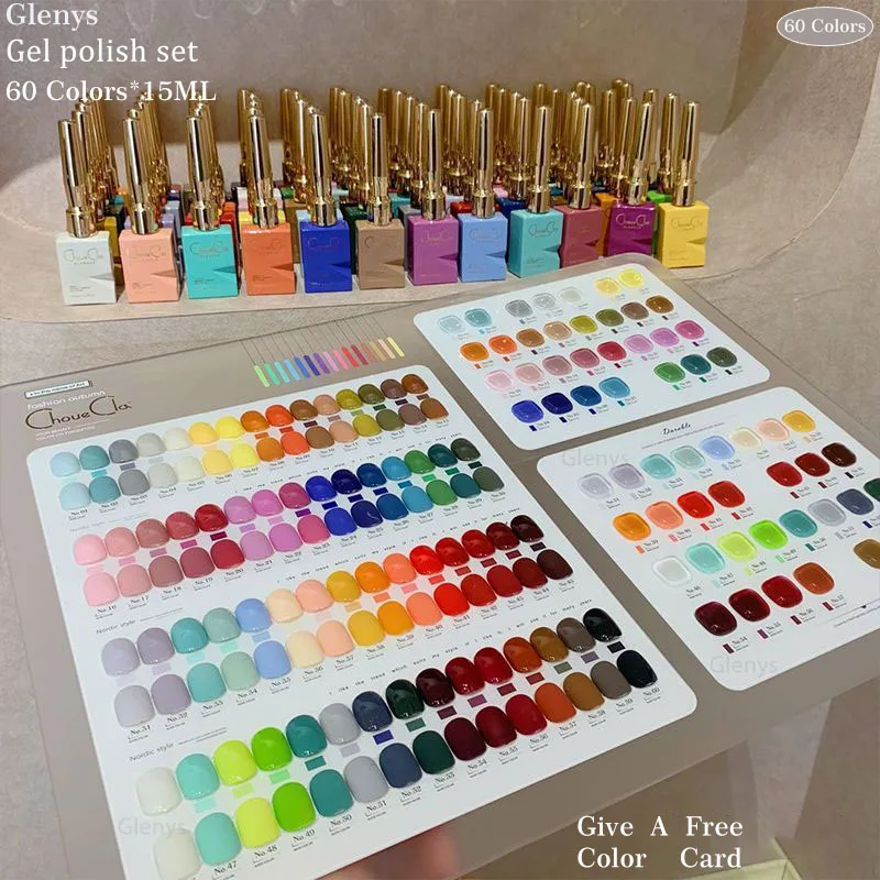 Glenys 178 color nail polish gel net red popular worldwide soak gel one bottle of one color nail salon essential varnish set
