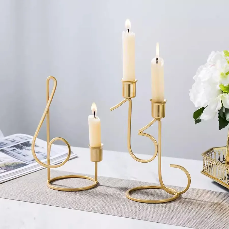 Stick Candle Holder Birthday Metal Tealight Wedding Candle Holder Unique Party Decorations Romantic Golden Portavelas Home Decor